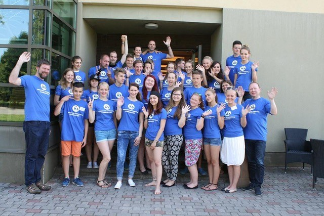 Young people and project leaders gathered during the Young Eyes project