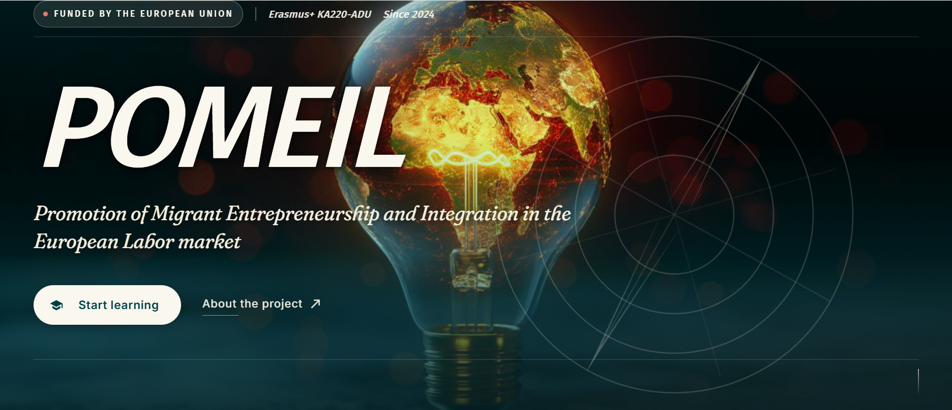 POMEIL — Promotion of Migrant Entrepreneurship and Integration in the European Labor market, funded by the European Union through Erasmus+ KA220-ADU