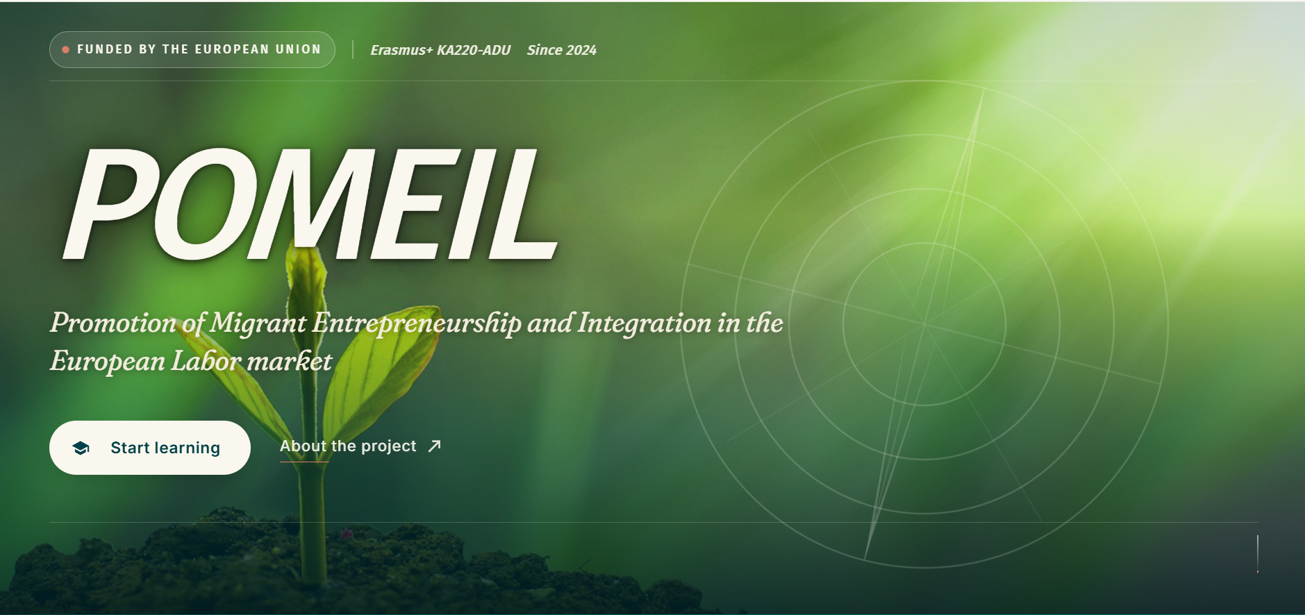POMEIL — Promotion of Migrant Entrepreneurship and Integration in the European Labor market, funded by the European Union through Erasmus+ KA220-ADU